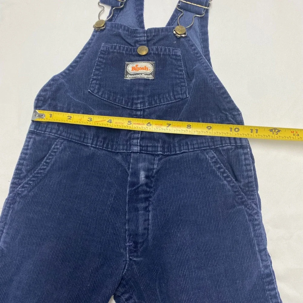 Vintage OshKosh B'gosh Navy Blue Corduroy Bib Overalls Toddler Kids